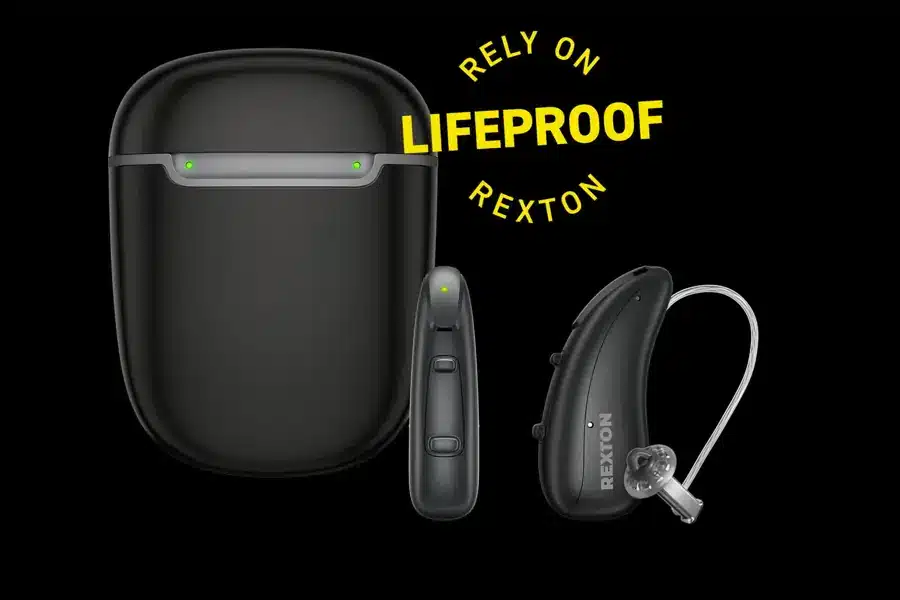 מכשירי שמיעה נטענים 2026 2 Rexton Reach RIC Li מאחורי האוזן עם מטען